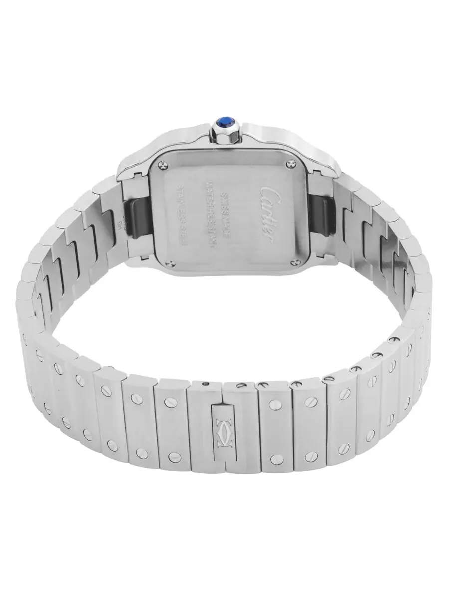 Часы Cartier Santos Small с кварцевым механизмом и серебристым циферблатом WSSA0082 — изображение 3 из 3, оттенок серебряный