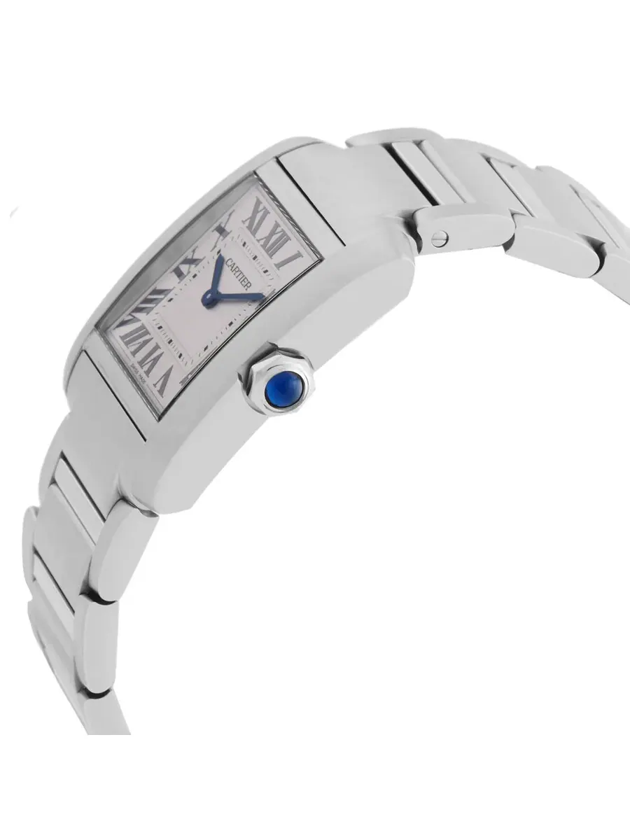 Часы Cartier Tank Francaise среднего размера с кварцевым механизмом WSTA0105 — изображение 2 из 3, оттенок серебряный