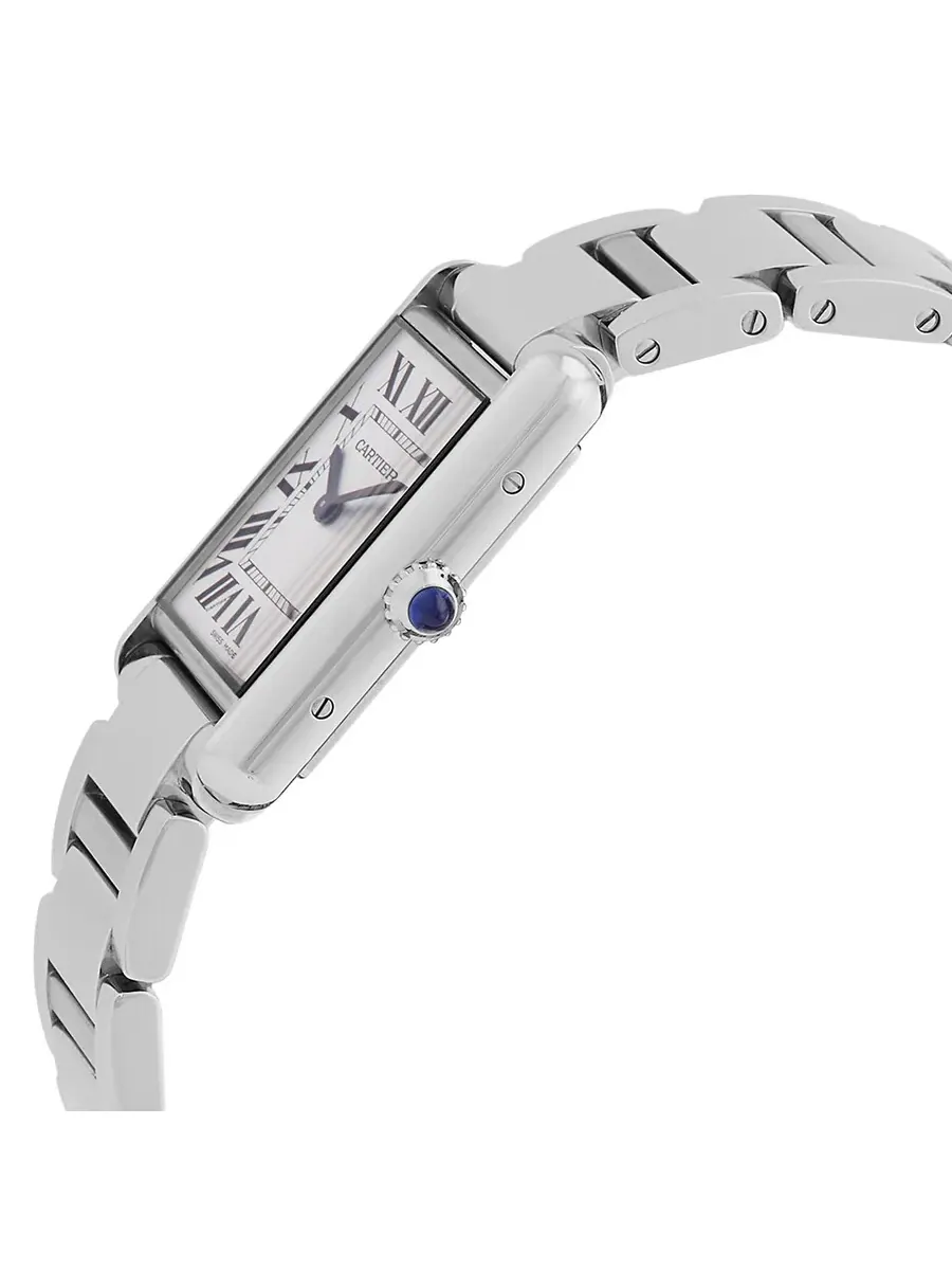 Мужские часы Cartier Tank Must Quartz с серебряным циферблатом WSTA0052 — изображение 2 из 3, оттенок серебряный