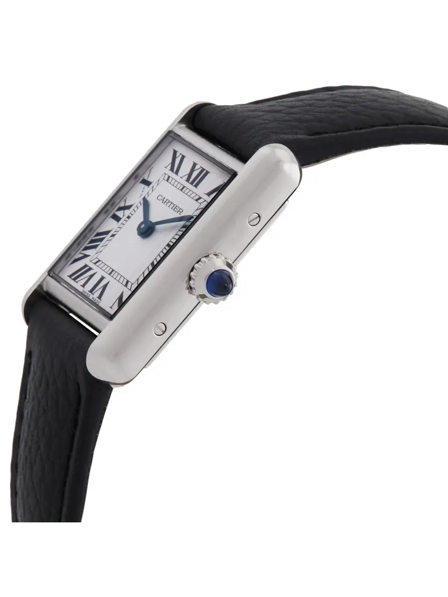 Часы Cartier Tank Must Small Size Quartz White Dial Unisex Watch WSTA0110 — изображение 2 из 3, оттенок серебряный