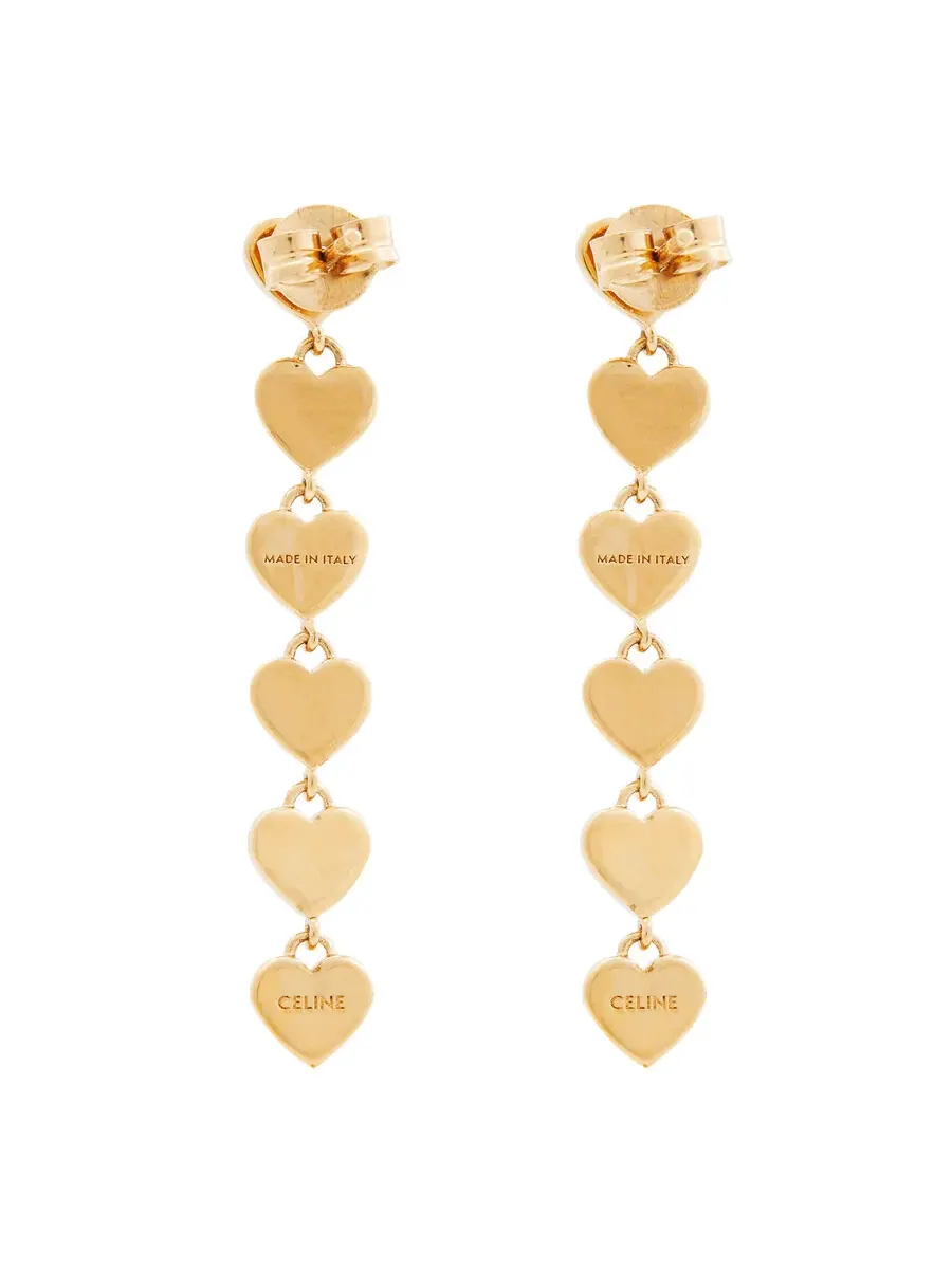Серьги Celine Cœur Celine Heart из латуни с золотым покрытием — изображение 3 из 3, оттенок золото