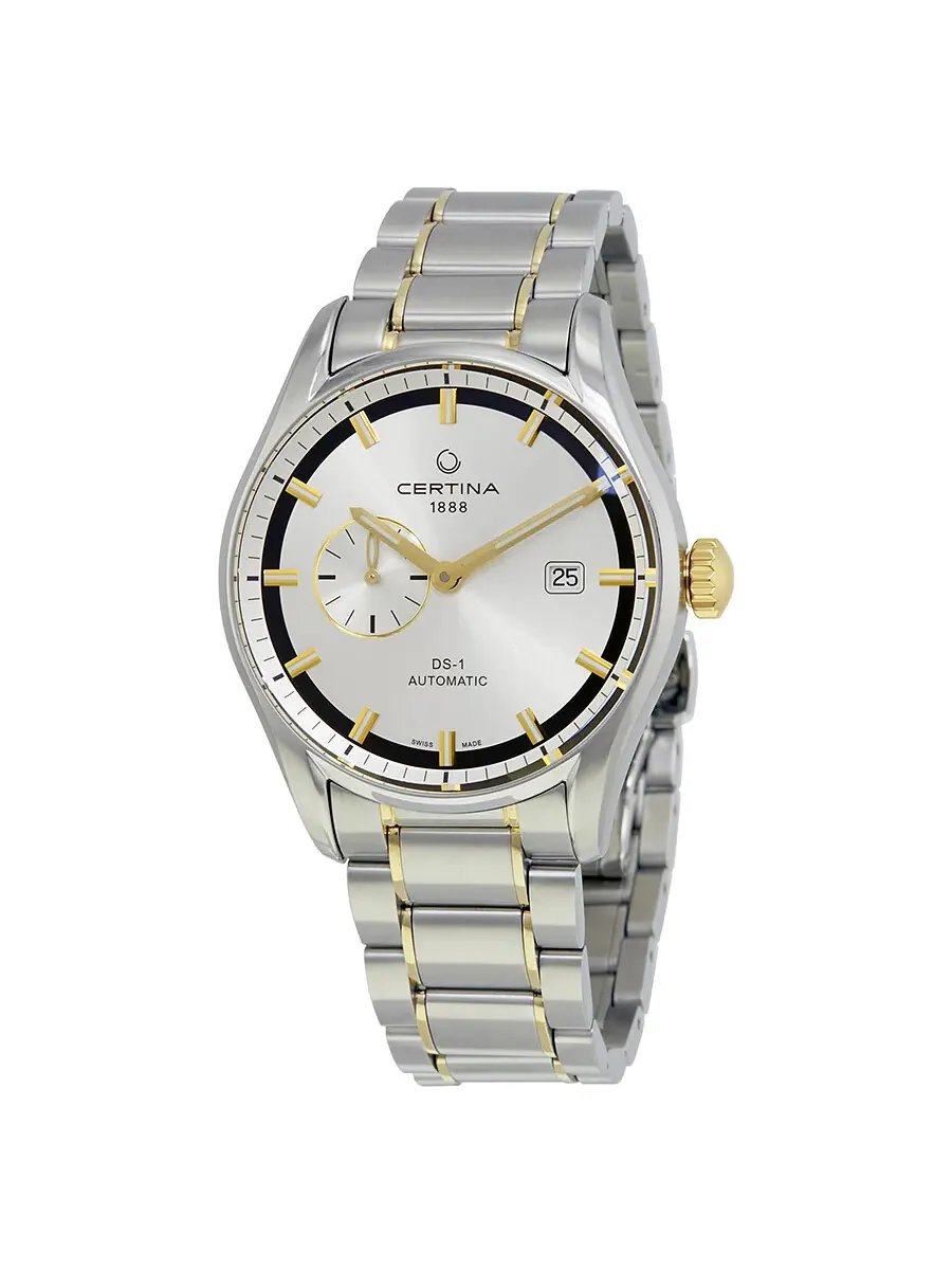 Мужские часы Certina DS 1 Automatic с серебристым циферблатом C0064282203100 — серебристый