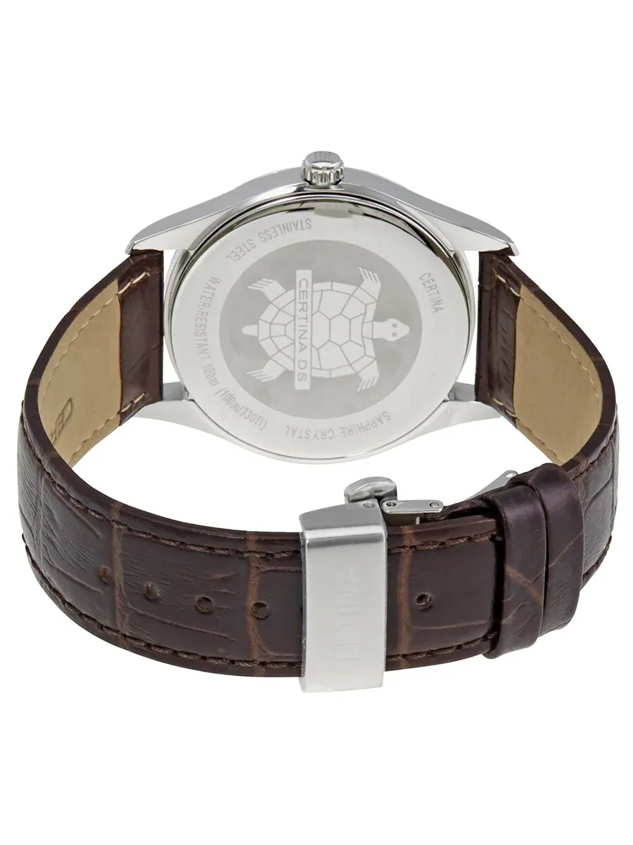Часы Certina DS-4 с серебристым циферблатом и черным кожаным ремешком C022.410.16.030.01 — изображение 3 из 3