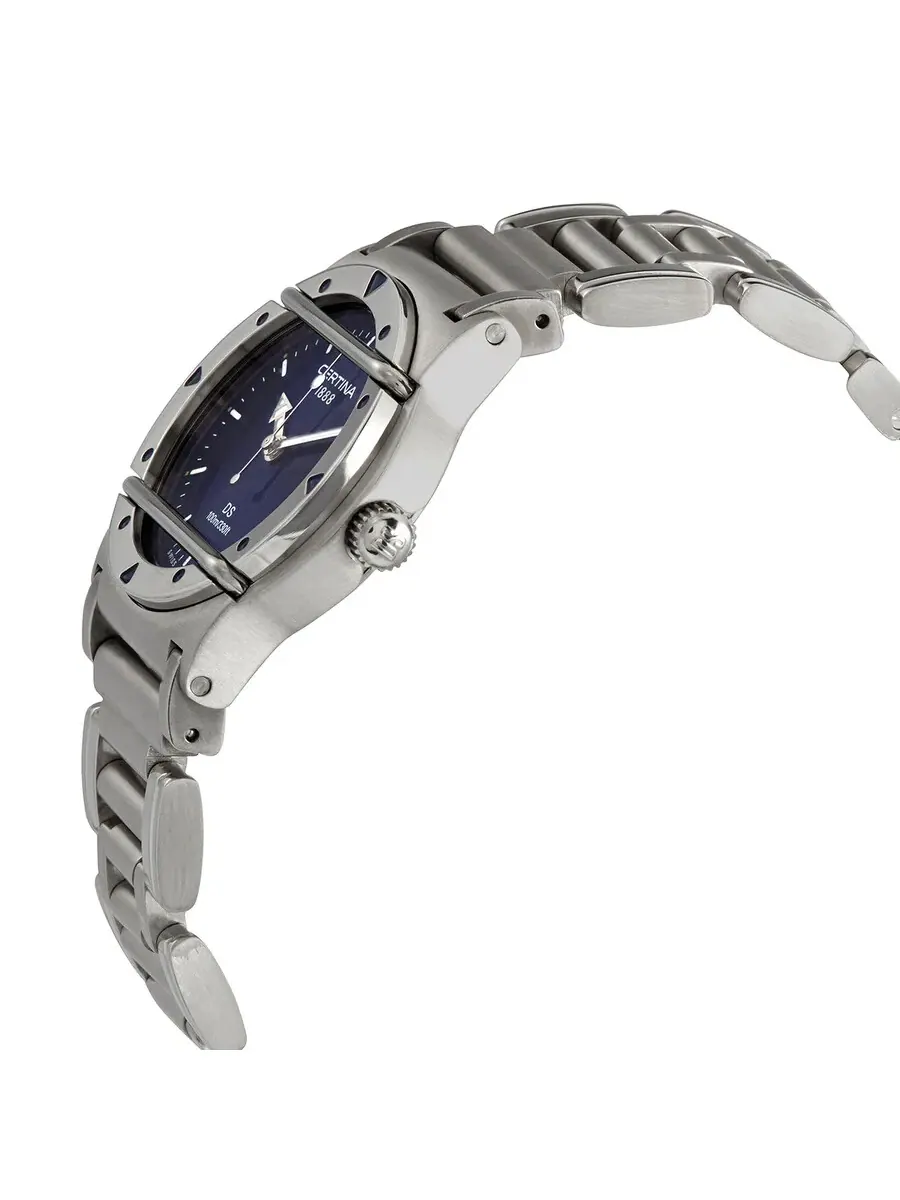 Женские часы Certina DS Cascadeur Quartz с синим циферблатом C129.8100.42.59 — изображение 2 из 3, оттенок серебряный