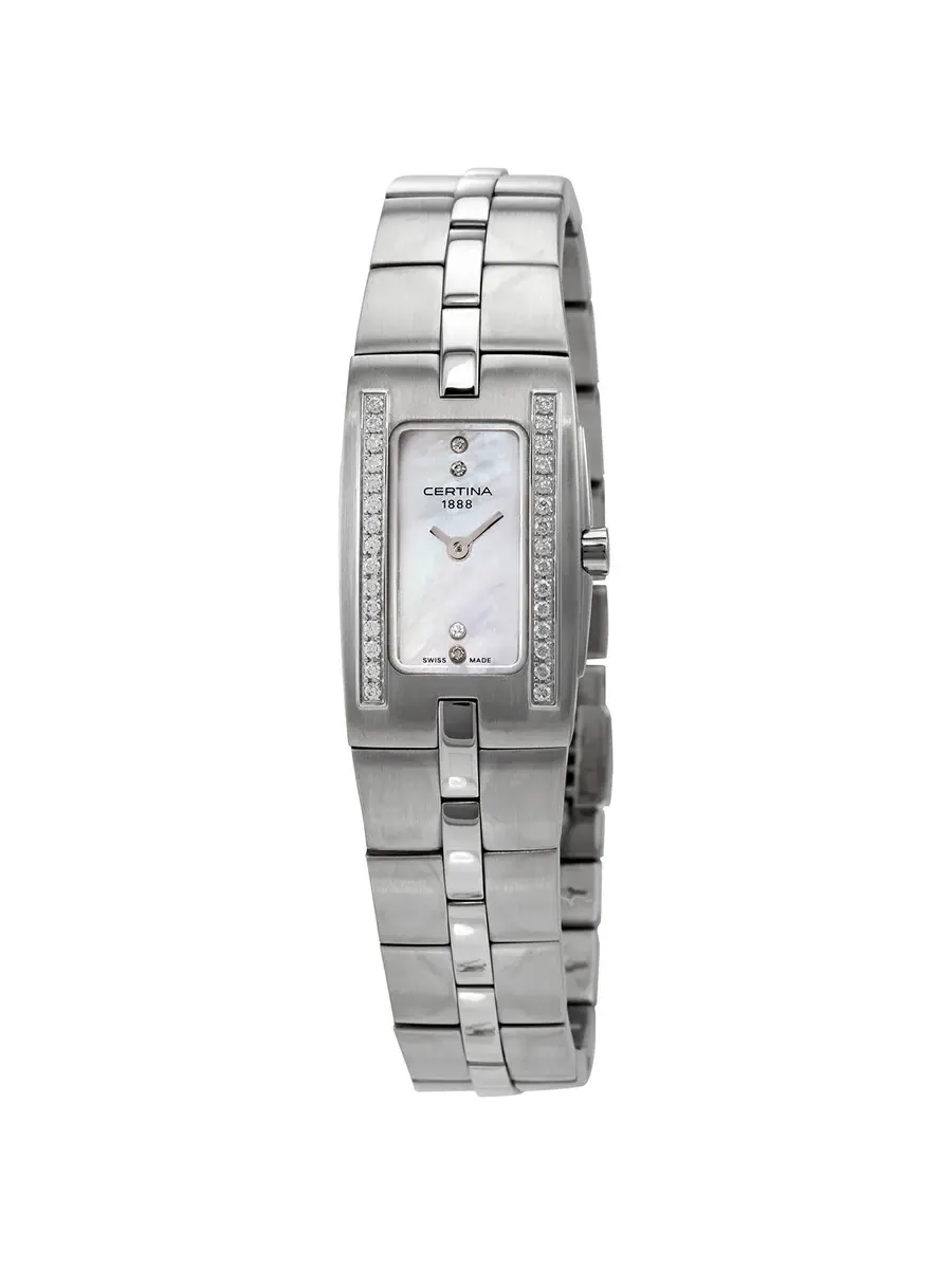 Женские часы Certina DS Mini Donna Quartz с бриллиантом C002.109.11.116.01 — серебристый
