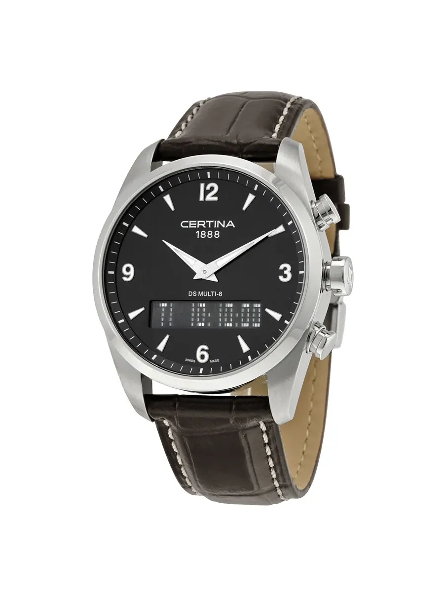 Мужские часы Certina DS Multi-8 с черным циферблатом C020.419.16.057.00 — серебристый