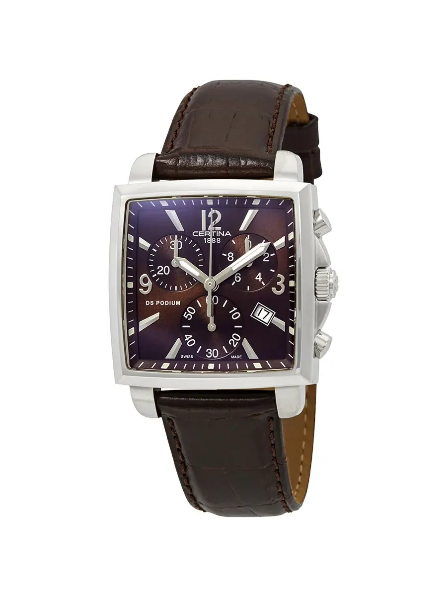 Женские часы Certina DS Podium Chronograph с коричневым циферблатом C001.317.16.297.00