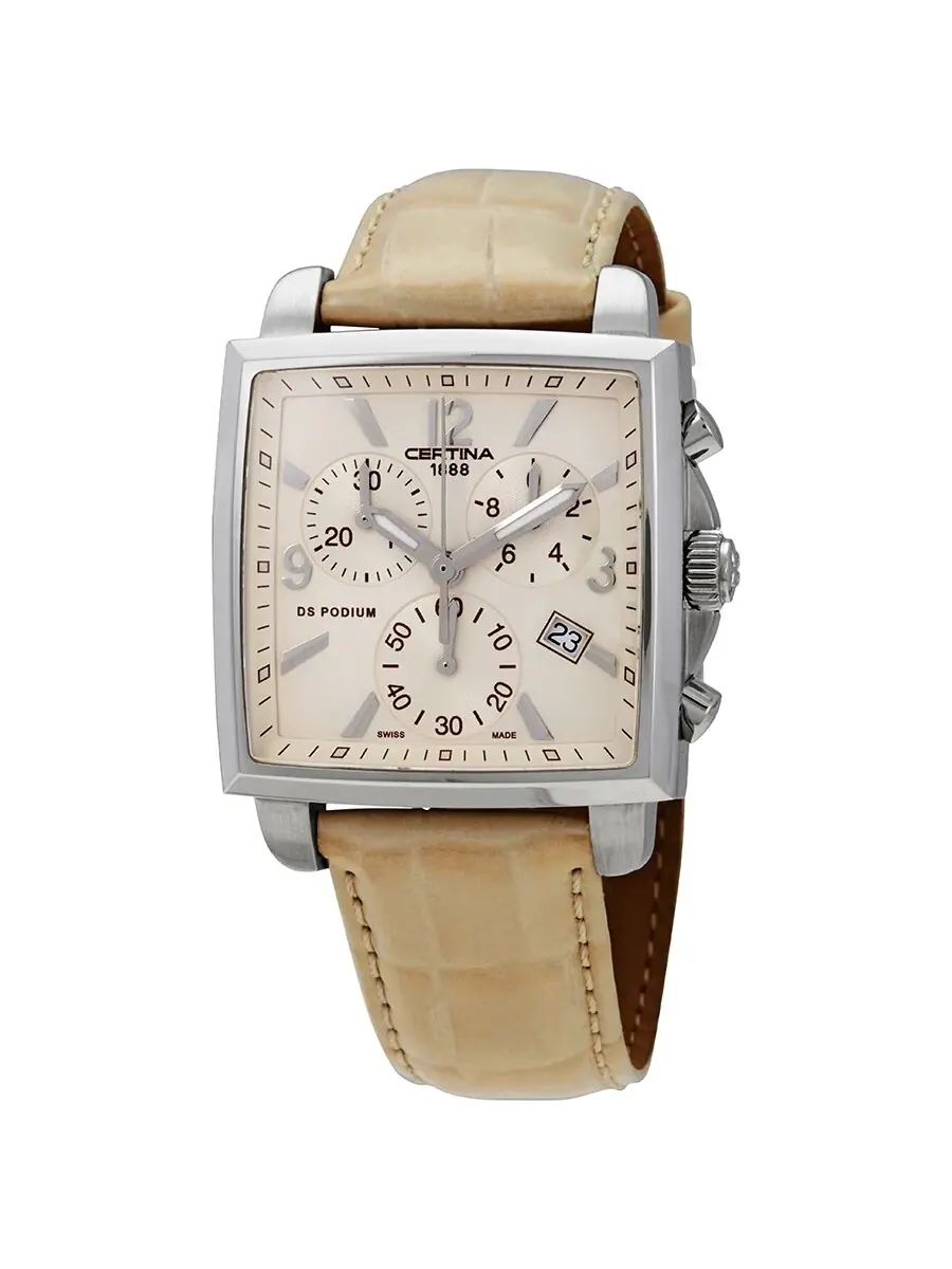 Женские часы Certina DS Podium Chronograph с циферблатом цвета слоновой кости C001.317.16.267.00