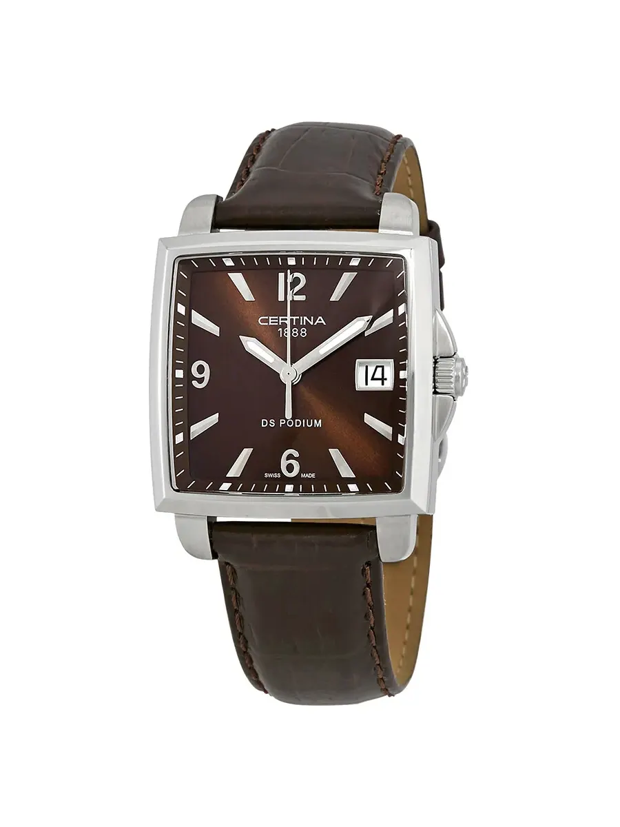 Женские часы Certina DS Podium Square с коричневым циферблатом C001.310.16.297.00