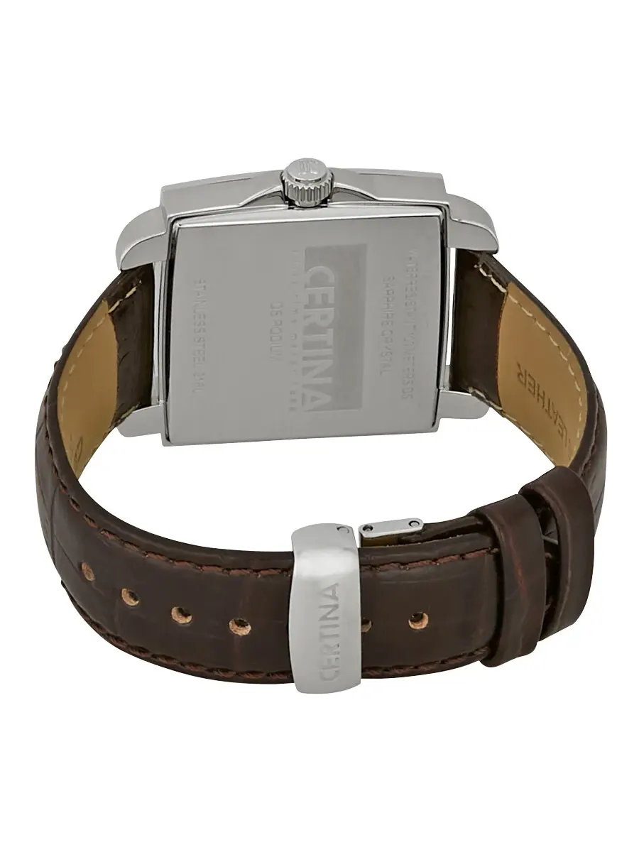 Женские часы Certina DS Podium Square с коричневым циферблатом C001.310.16.297.00 — изображение 3 из 3, оттенок серебряный