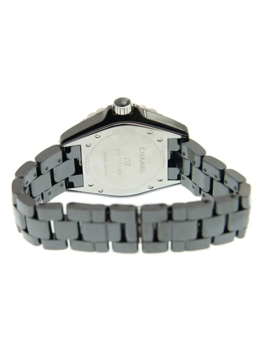 Женские автоматические часы Chanel J12 с черным циферблатом H5581 — изображение 5 из 6, оттенок серебряный