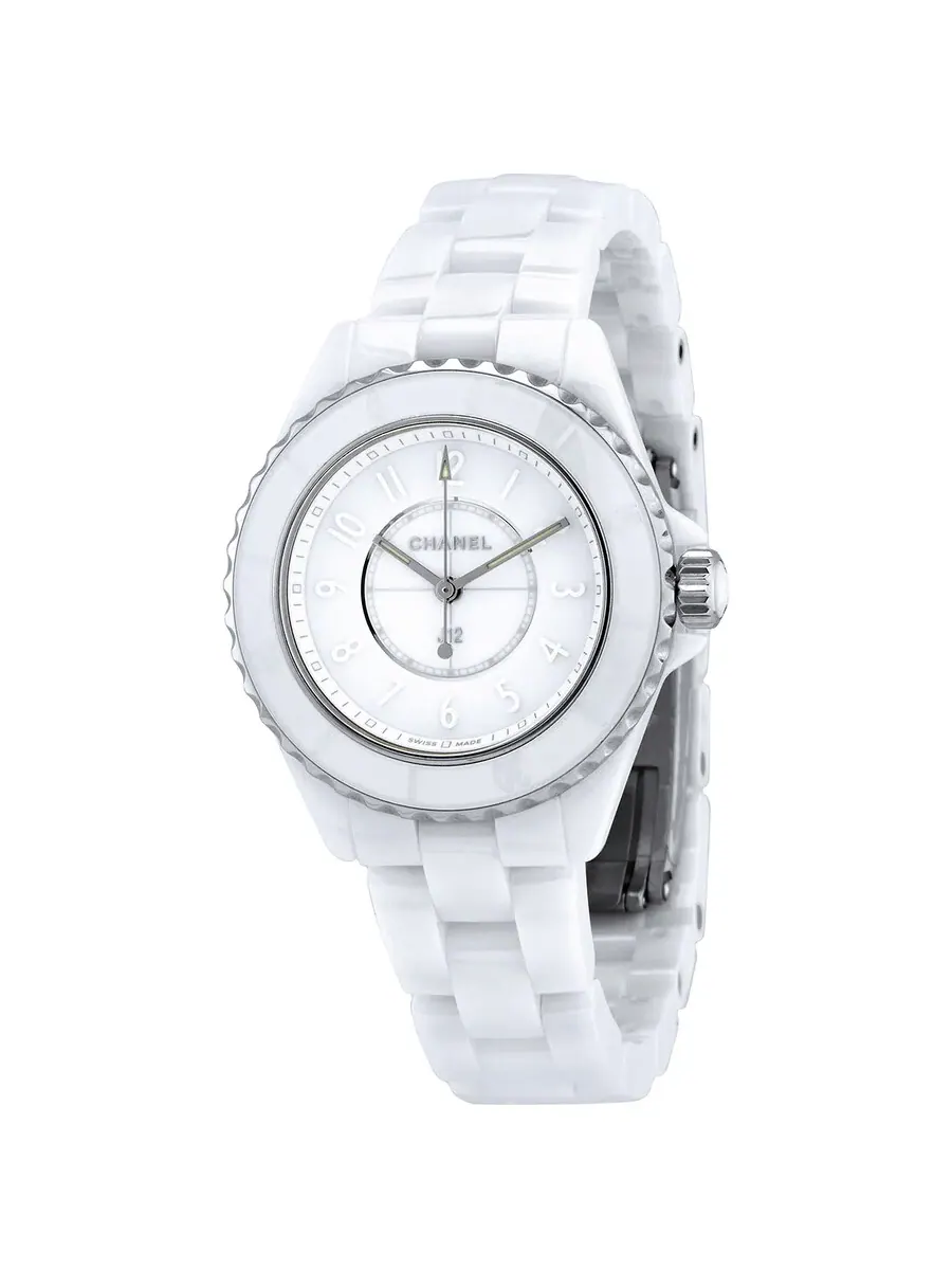 Женские часы Chanel J12 Phantom с белым циферблатом H6345
