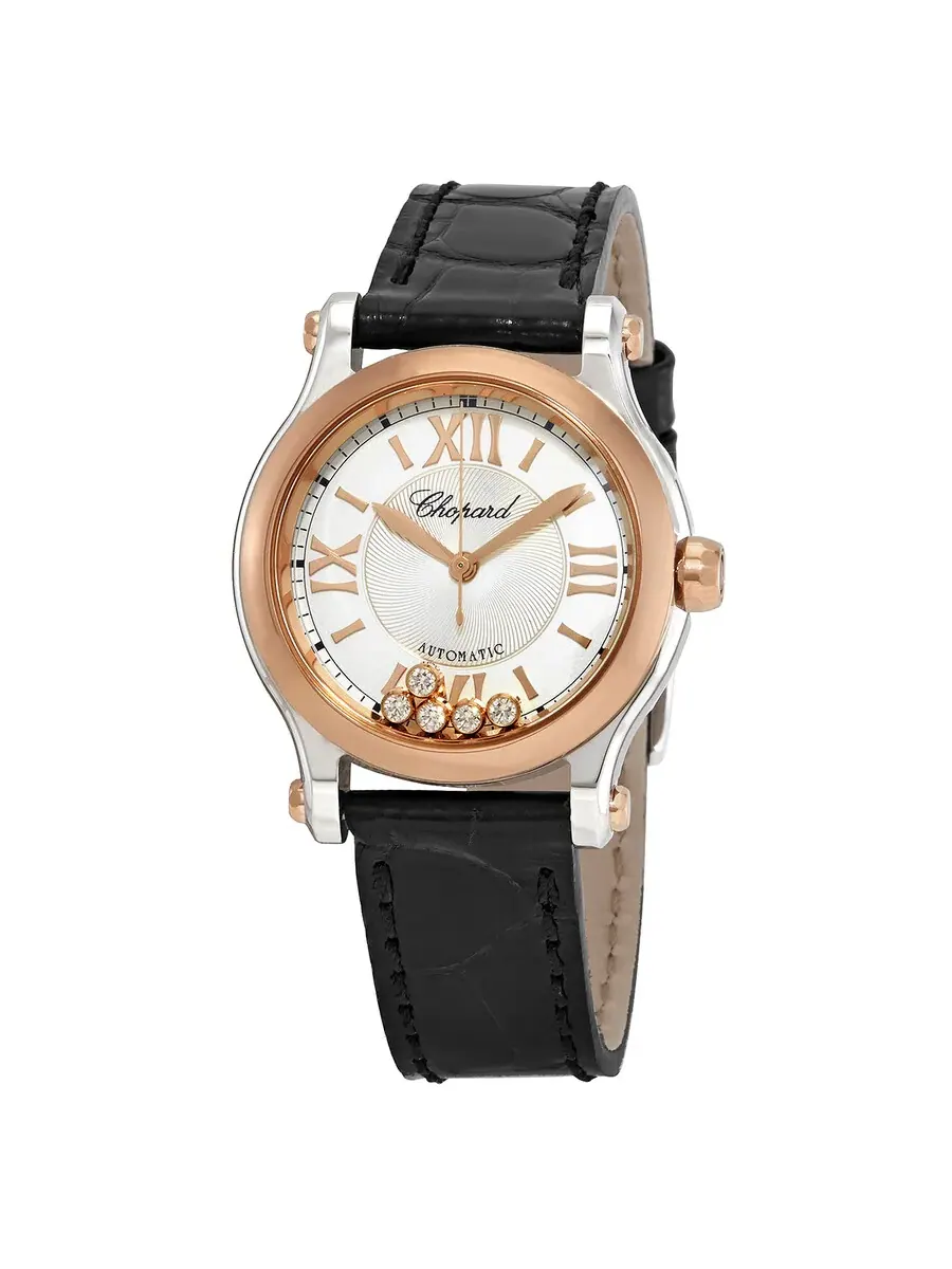 Женские часы Chopard Happy Sport Automatic с серебристым циферблатом 278573-6013