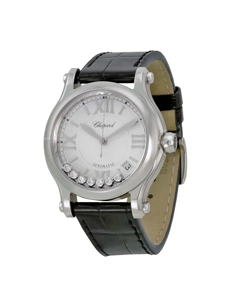 Женские часы Chopard Happy Sport Automatic с серебристым циферблатом 278559-3001