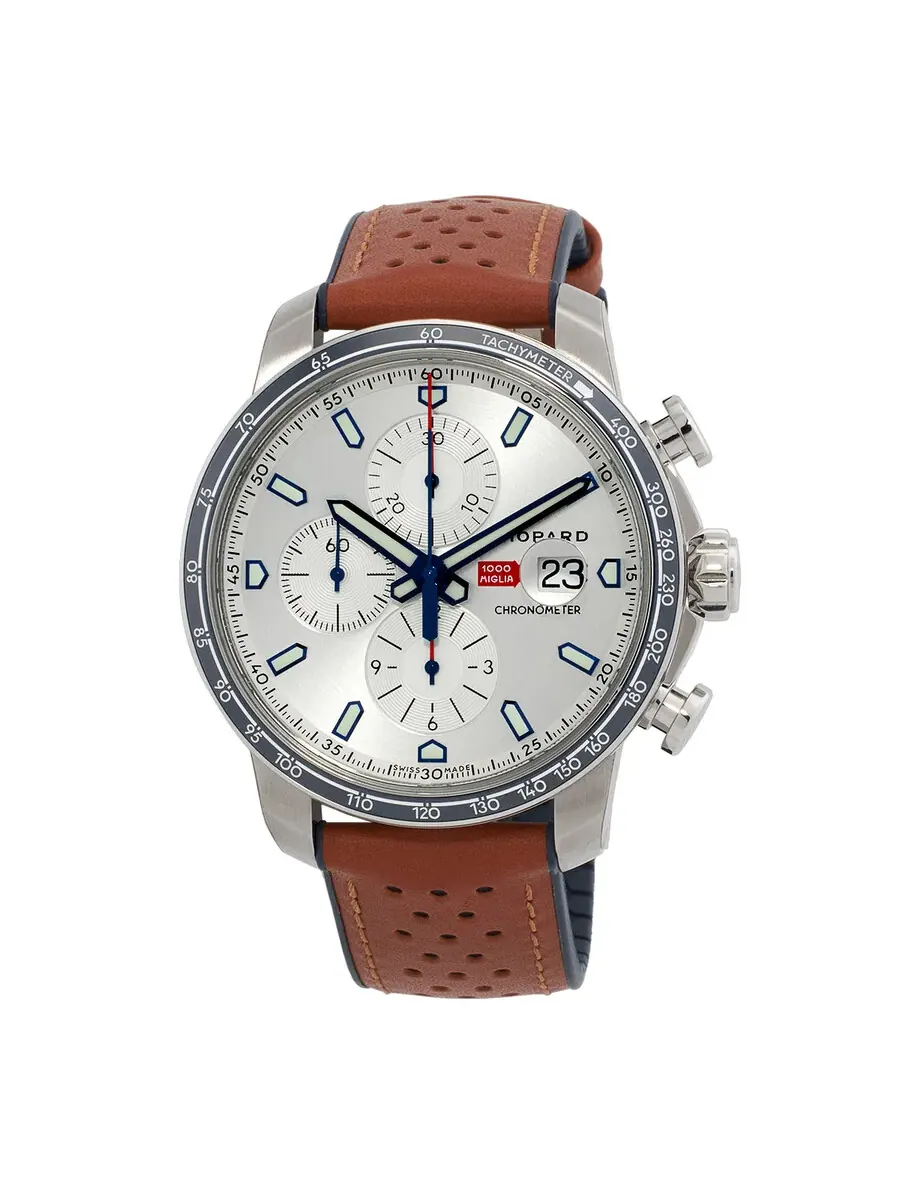 Мужские часы Chopard Mille Miglia GT XL Хронограф Автомат Серебристый циферблат 168571-3010