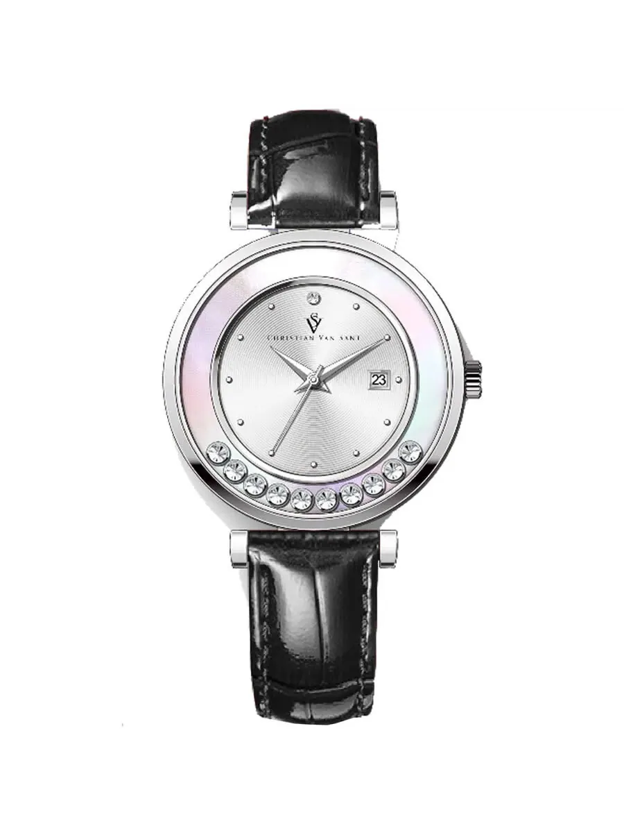 Женские часы Christian Van Sant Bria Quartz с серебристым циферблатом CV3810
