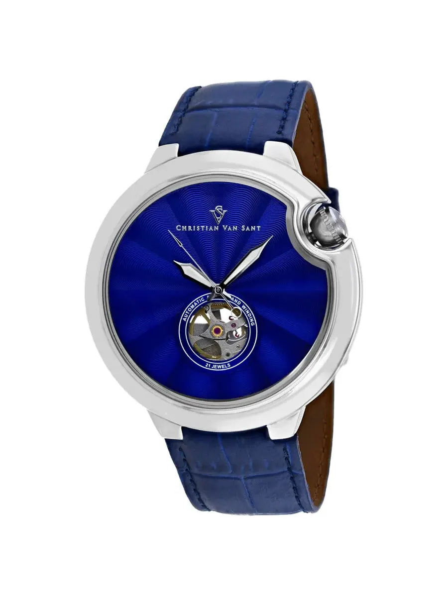 Мужские часы Christian Van Sant Cyclone Automatic с синим циферблатом CV0140