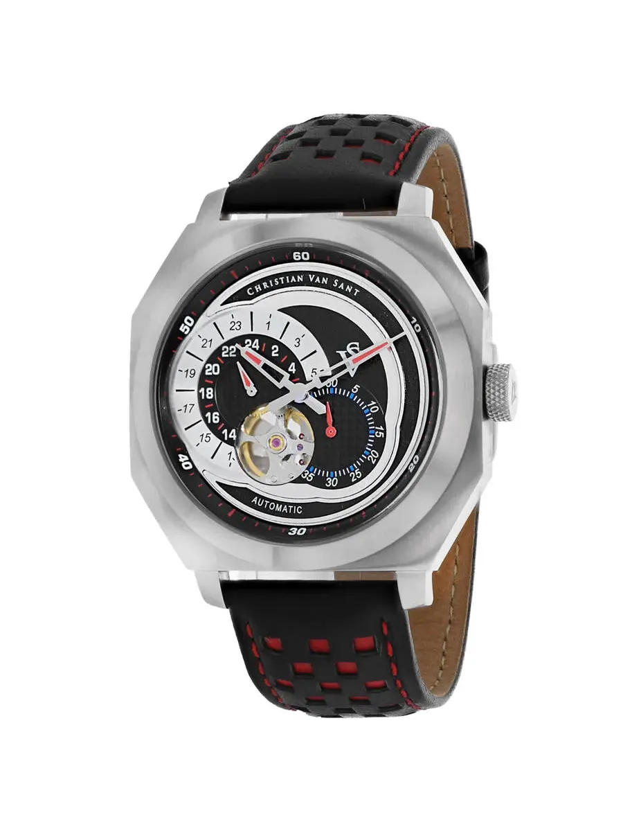 Мужские часы Christian Van Sant Machina Automatic с черным циферблатом CV0560