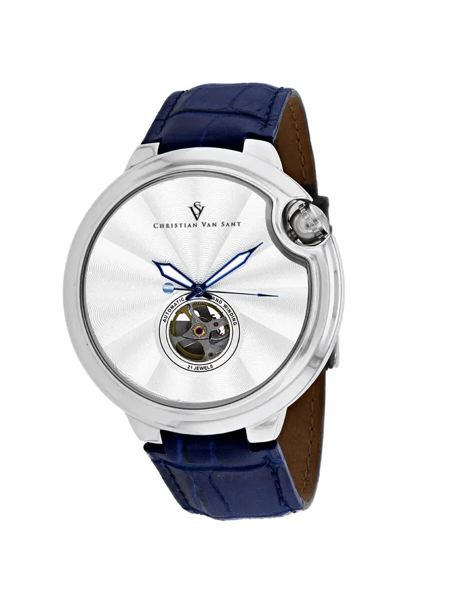 Мужские часы Christian Van Sant Propeller Automatic с белым циферблатом CV0141-BL