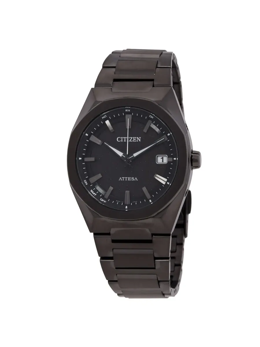 Мужские часы Citizen Attesa Eco-Drive с черным циферблатом CB3045-61E — черный