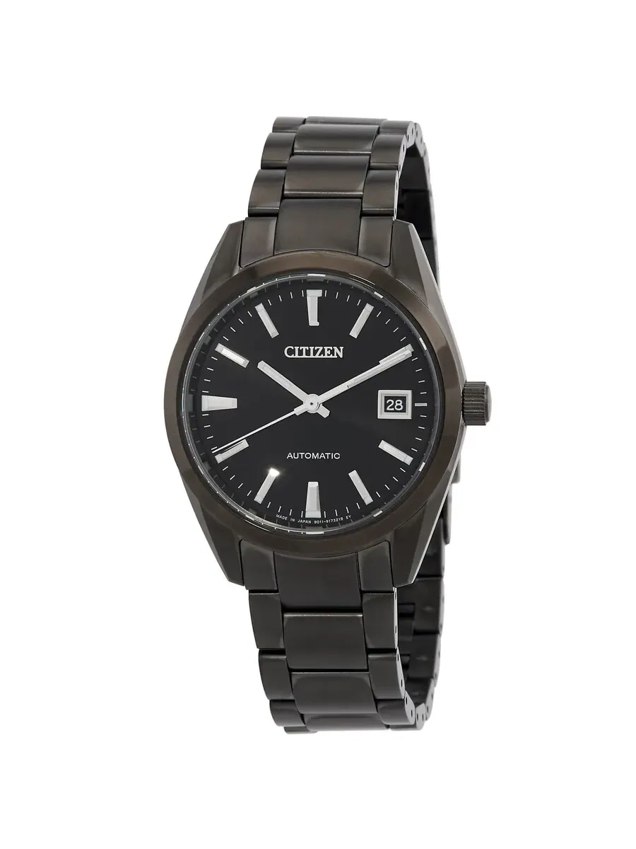 Мужские часы Citizen Automatic с черным циферблатом NB1054-58E — черный