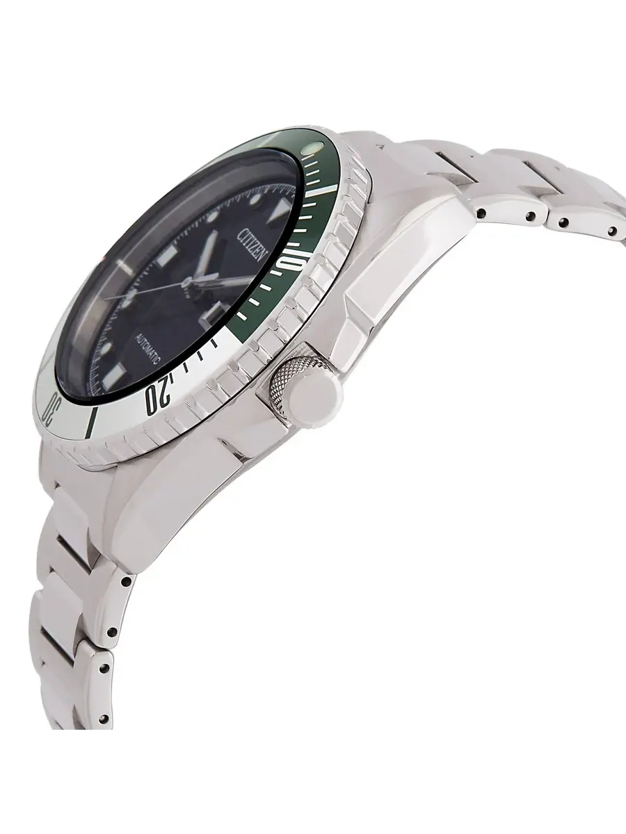 Мужские часы Citizen Automatic с черным циферблатом NH7531-50E — изображение 2 из 3, оттенок серебряный