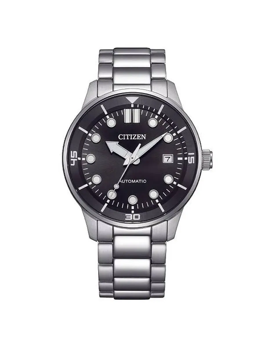 Мужские автоматические часы Citizen с черным циферблатом NJ0191-83E — черный