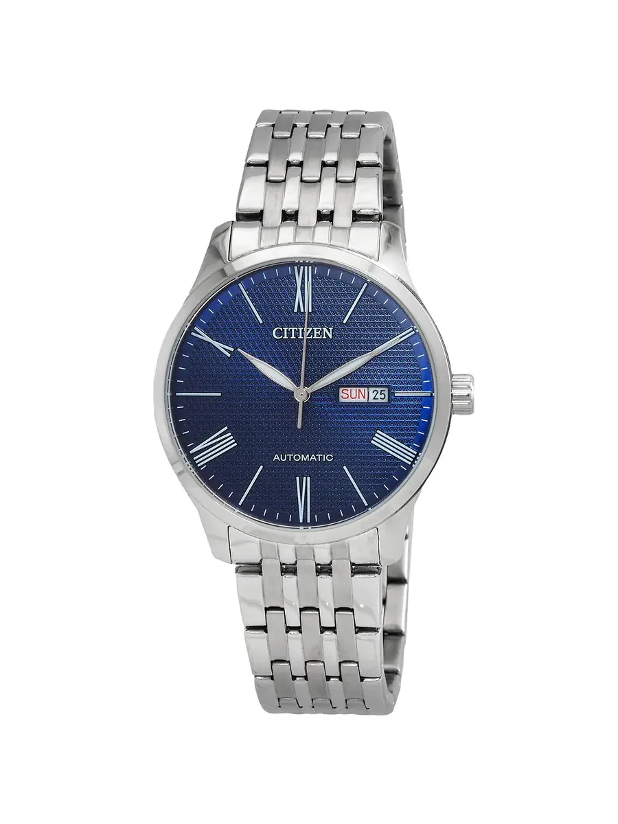 Мужские часы Citizen Automatic с синим циферблатом NH8350-59L — серебристый