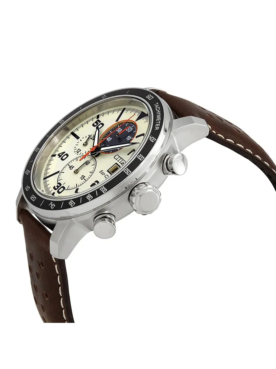 Мужские часы Citizen Brycen Chronograph с светло-коричневым циферблатом CA0649-06X — изображение 2 из 3, оттенок коричневый
