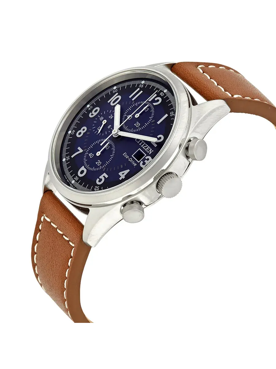 Мужские часы Citizen Chandler Chronograph Eco-Drive с синим циферблатом CA0621-05L — изображение 2 из 3, оттенок серебряный