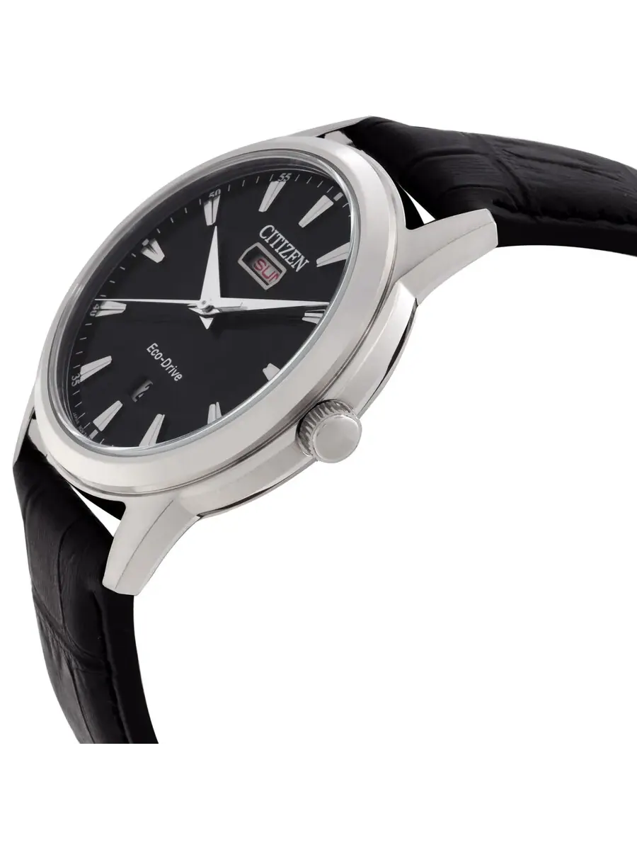Мужские часы Citizen Eco-Drive с черным циферблатом AW0100-27E — изображение 2 из 3, оттенок серебряный