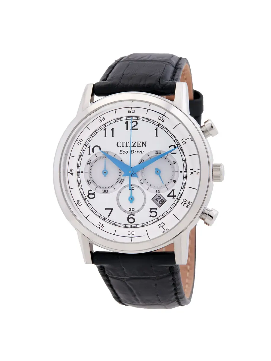 Мужские часы Citizen Eco-Drive с хронографом и белым циферблатом CA4630-02A