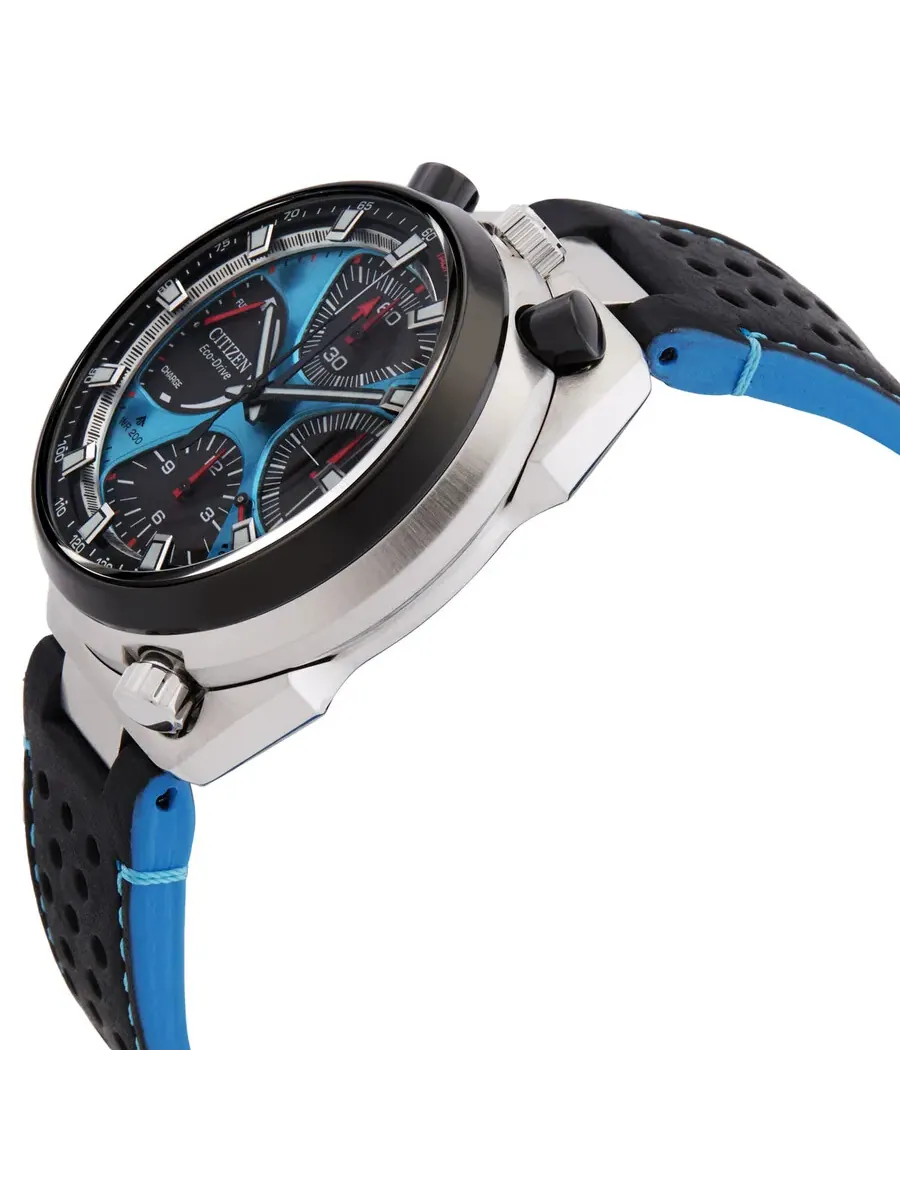 Часы Citizen Promaster Tsuno Alarm Chronograph с синим циферблатом AV0106-01L — изображение 2 из 3, оттенок черный