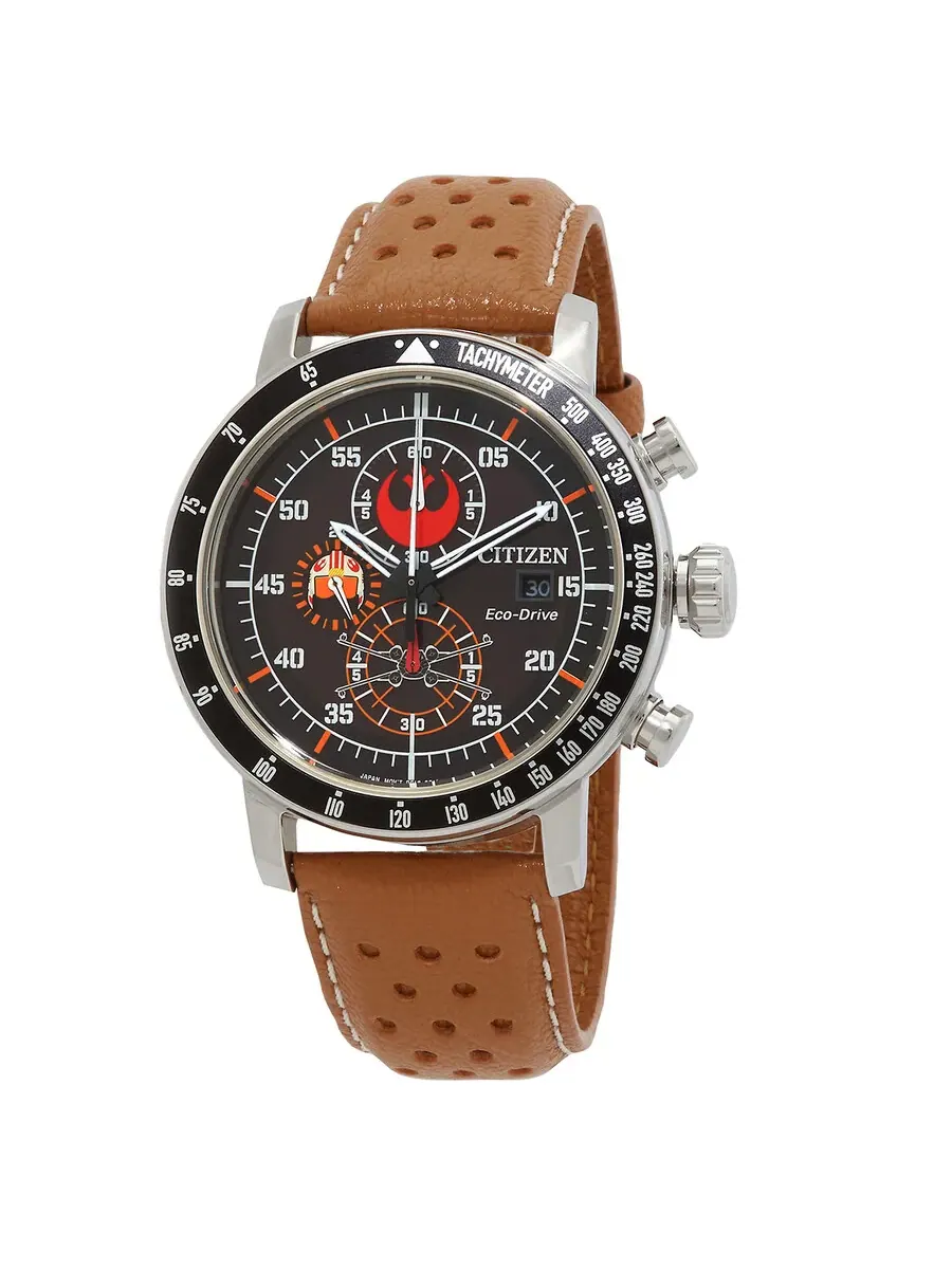 Мужские часы Citizen Rebel Pilot Chronograph с черным циферблатом CA0761-06W
