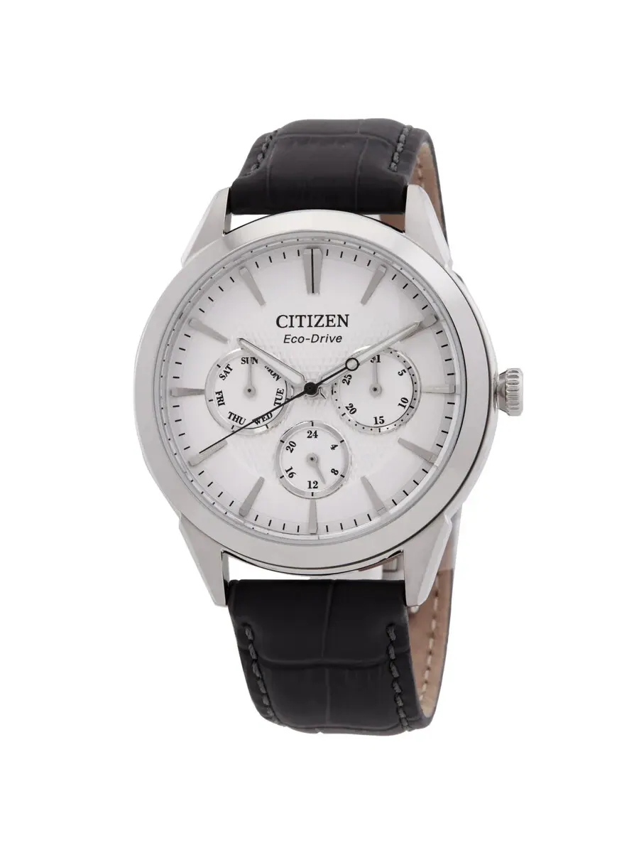 Мужские часы Citizen Rolan Multifunction Eco-Drive с серебристым циферблатом BU2110-01A