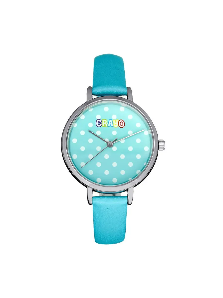 Часы унисекс Crayo Dot с синим циферблатом CRACR5902 — серебристый