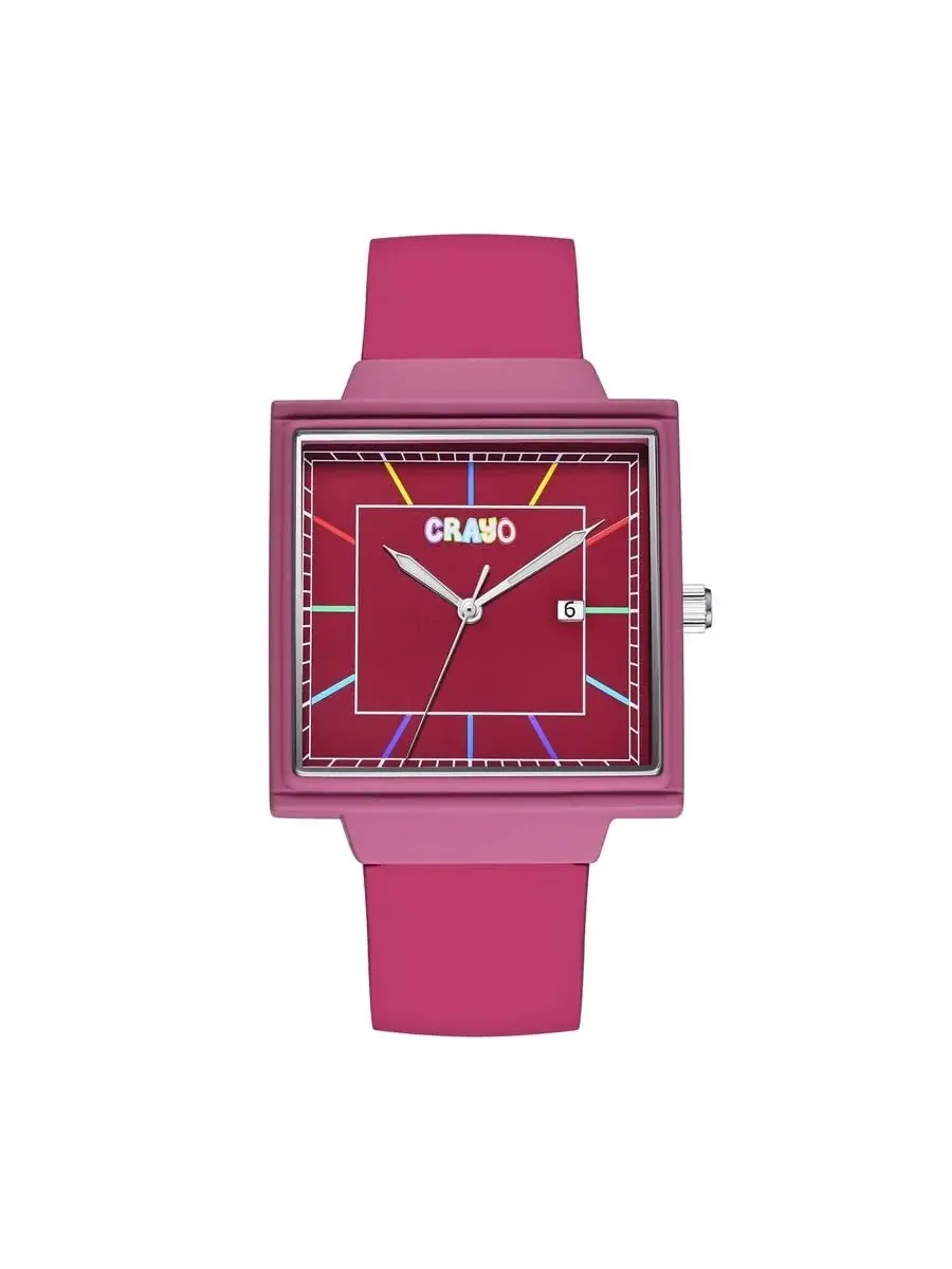 Часы унисекс Crayo Dream Quartz с фиолетовым циферблатом CRACR6002