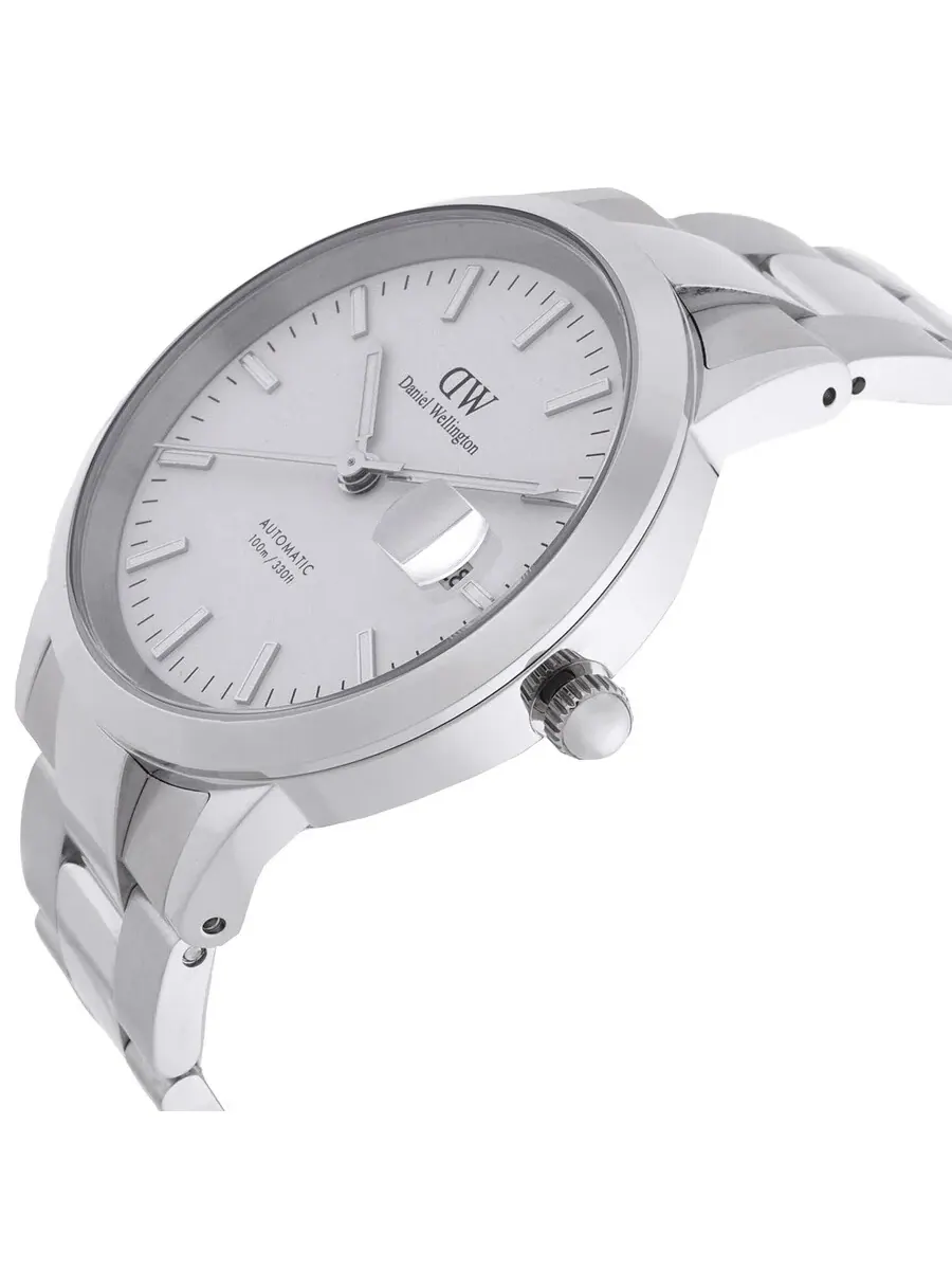 Часы Daniel Wellington Iconic Link Automatic с белым циферблатом DW00100754 — изображение 2 из 3, оттенок серебряный