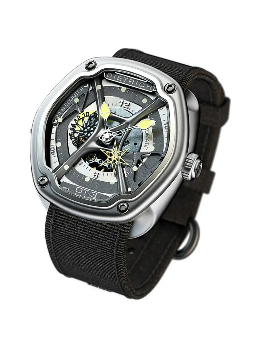 Мужские автоматические часы Dietrich Organic Time Skeleton OT-3 — изображение 3 из 3, оттенок серебряный