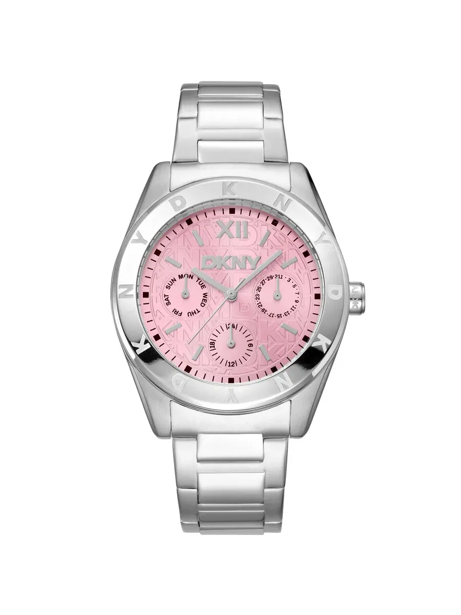 Женские часы DKNY Fashion с розовым циферблатом DK1L015M0015