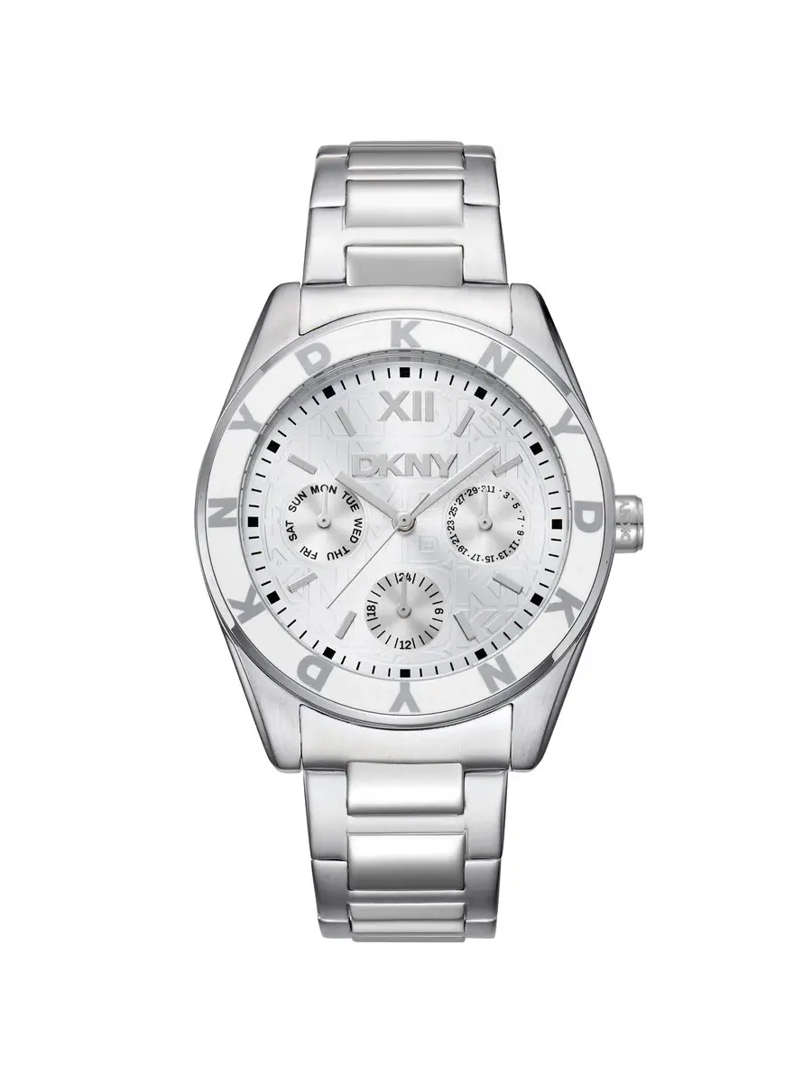 Женские часы DKNY с серебристым циферблатом DK1L073M0015