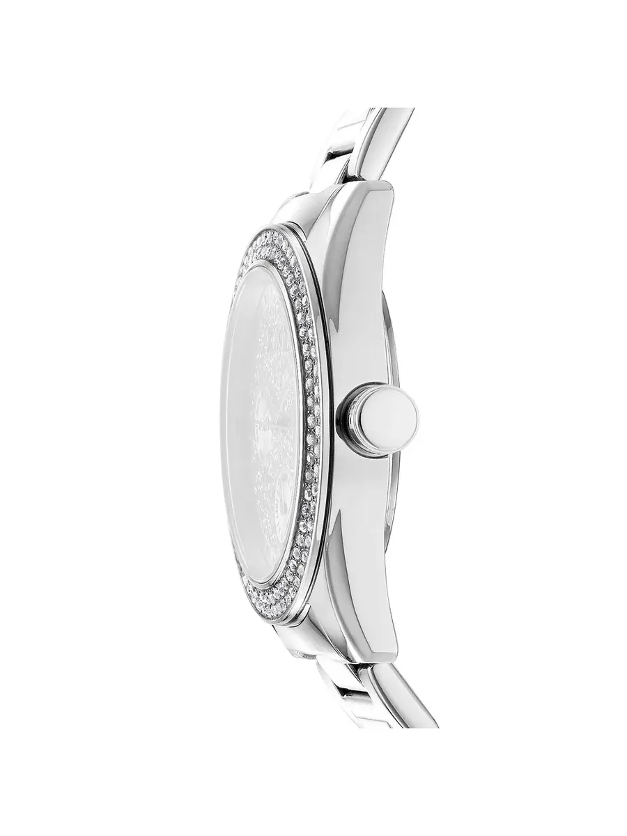 Женские модные часы DKNY с серебристым циферблатом DK1L078M0015 — изображение 3 из 3, оттенок серебряный