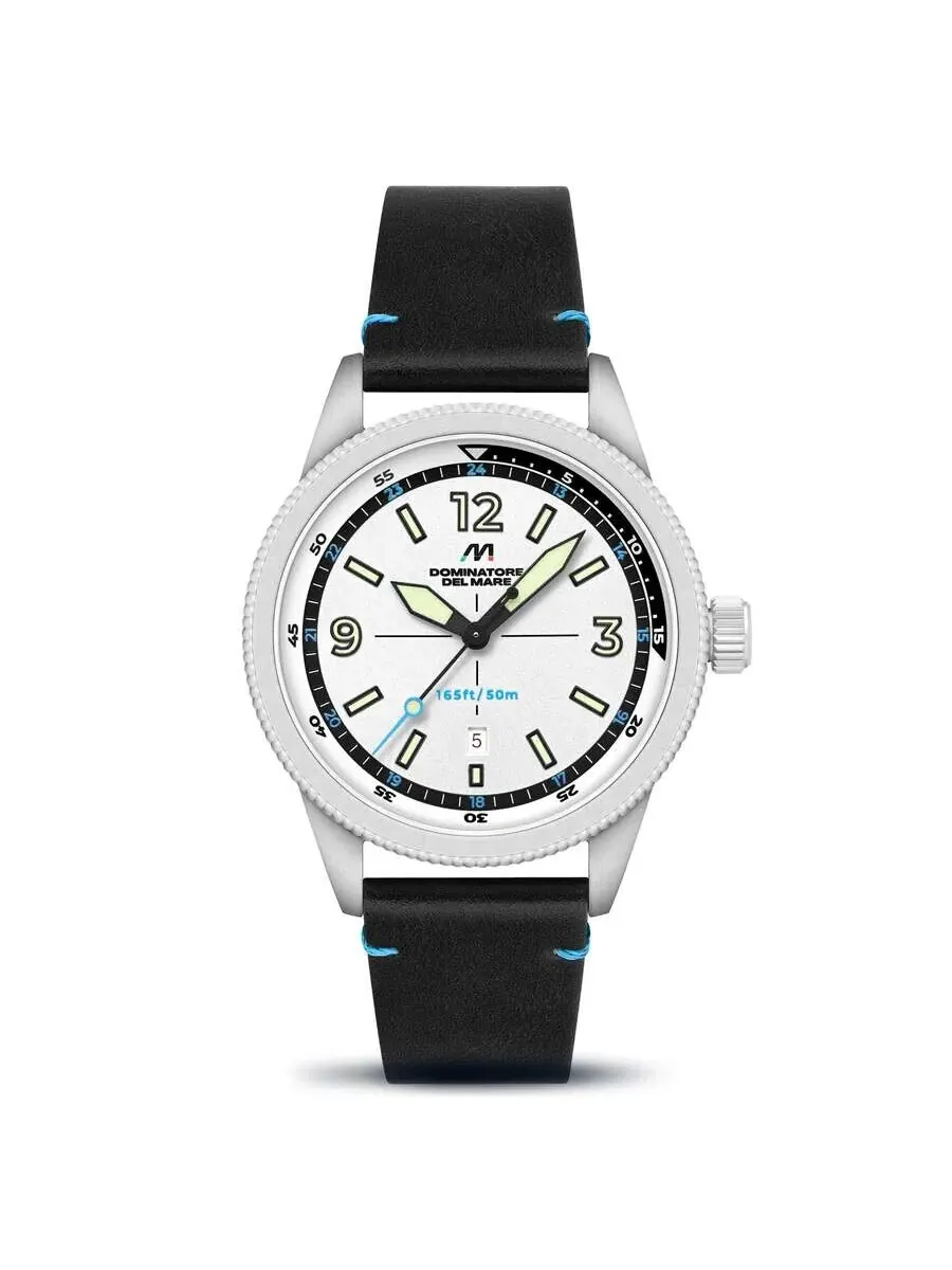 Мужские часы Dominatore Del Mare Aviatore с кварцевым механизмом и белым циферблатом DD-8021-05 — серебристый