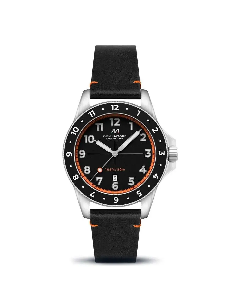Мужские часы Dominatore Del Mare Bandiera с черным циферблатом DD-8020-05 — серебристый