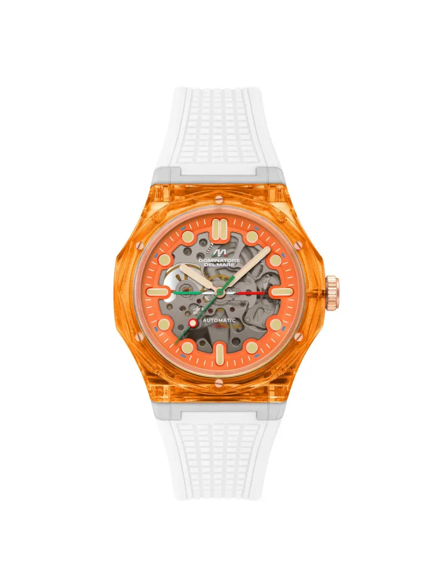Мужские часы Dominatore Del Mare Ravello Automatic с оранжевым циферблатом DD-8029-03