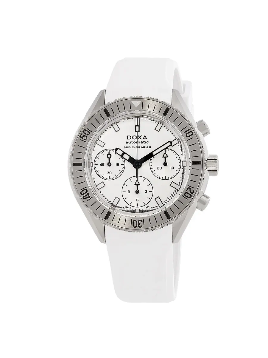 Мужские часы Doxa SUB 200 C-Graph II Chronograph Automatic с серебристым циферблатом 797.10.011.23 — серебристый