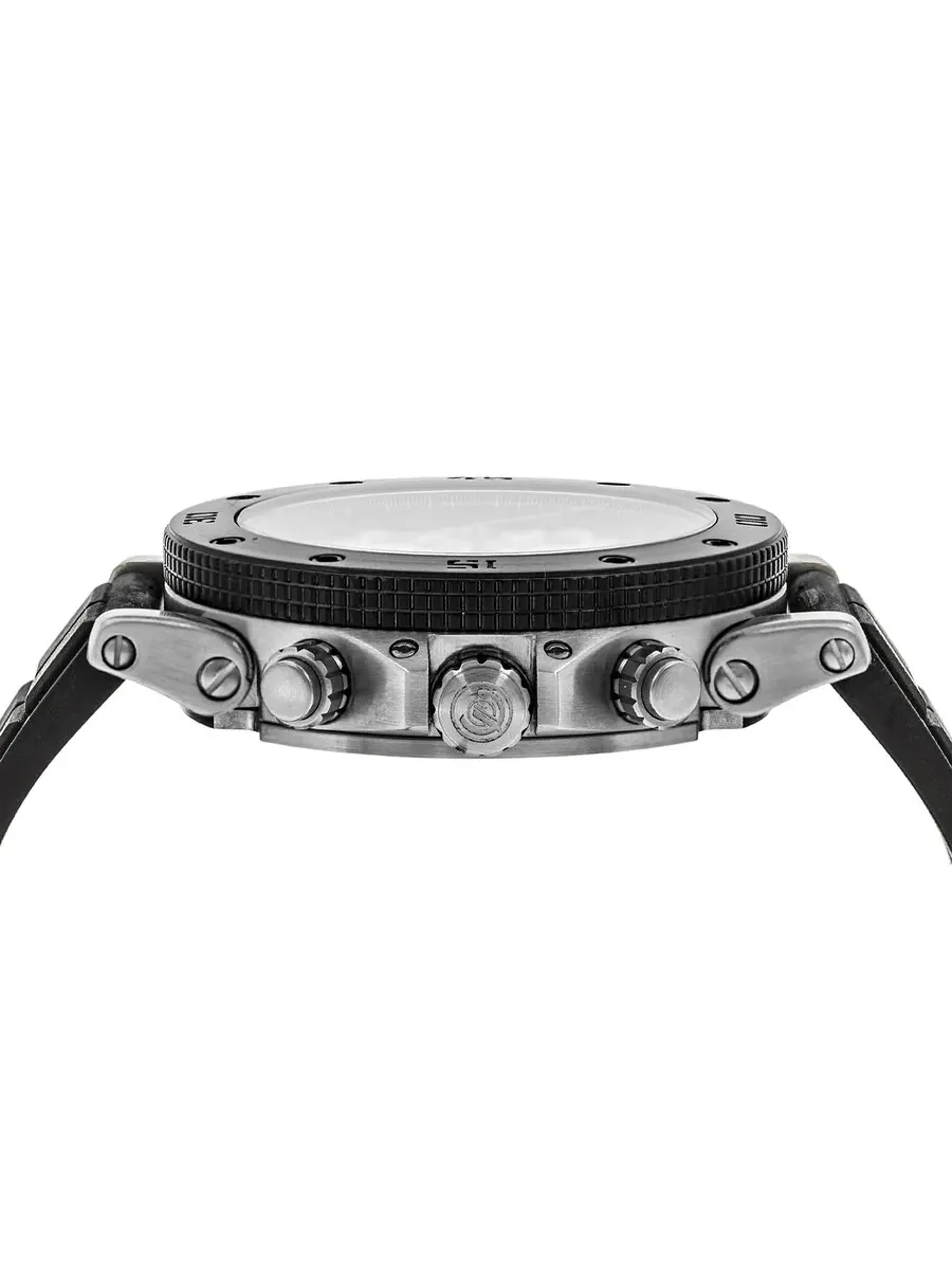 Мужские часы Equipe Tritium Arciform Chronograph с серебристым циферблатом ET411 — изображение 3 из 3, оттенок черный