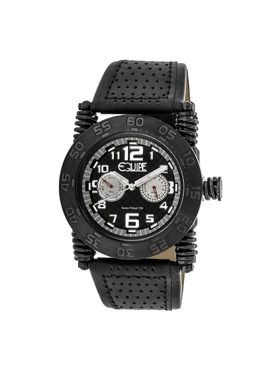 Мужские часы Equipe Tritium Coil с черным циферблатом ET104