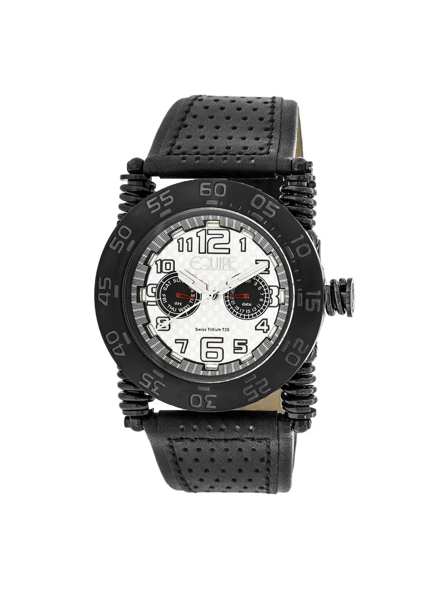 Мужские часы Equipe Tritium Coil с белым циферблатом ET105