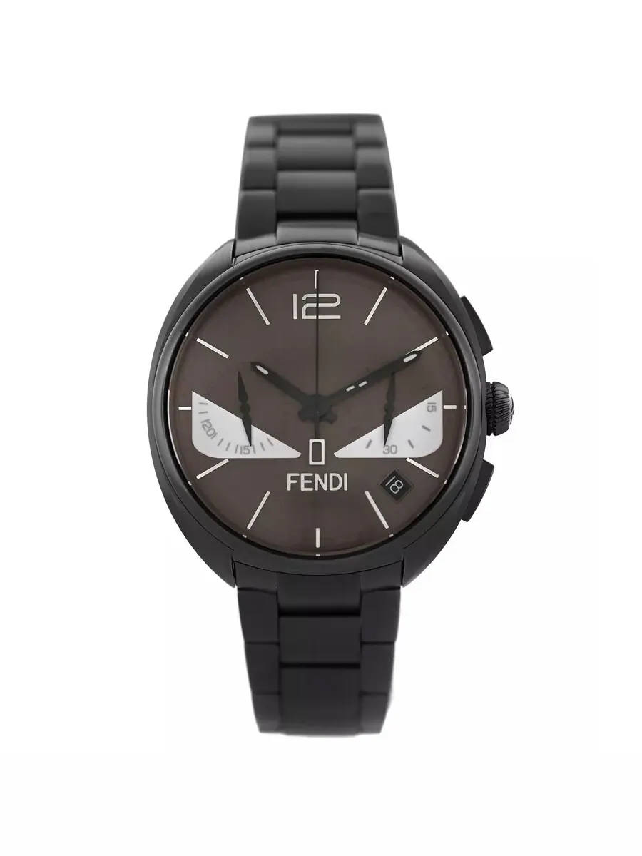 Мужские кварцевые часы Fendi Momento Bugs с коричневым циферблатом, модель F215716400